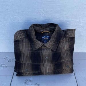 Ariat Brown Plaid Button-Up Shirt